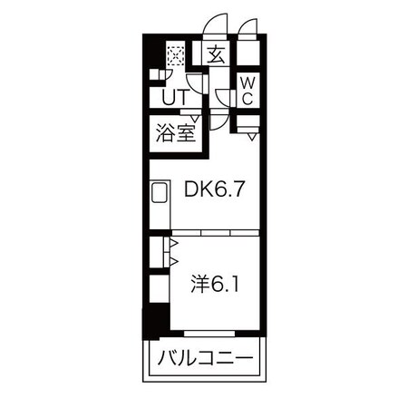 プレジール三ノ宮IIの物件間取画像